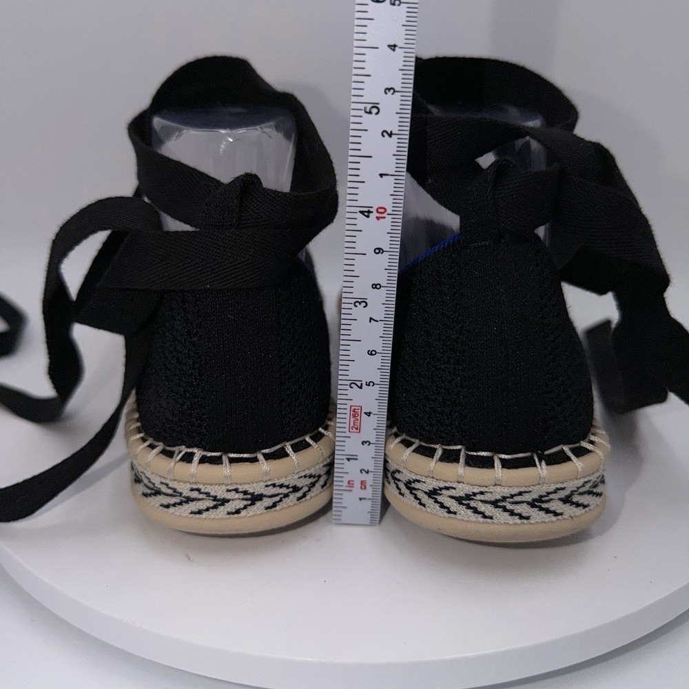 Rothy's The Espadrille Black Lace Up Shoes Size 9.5 - Picture 6 of 9